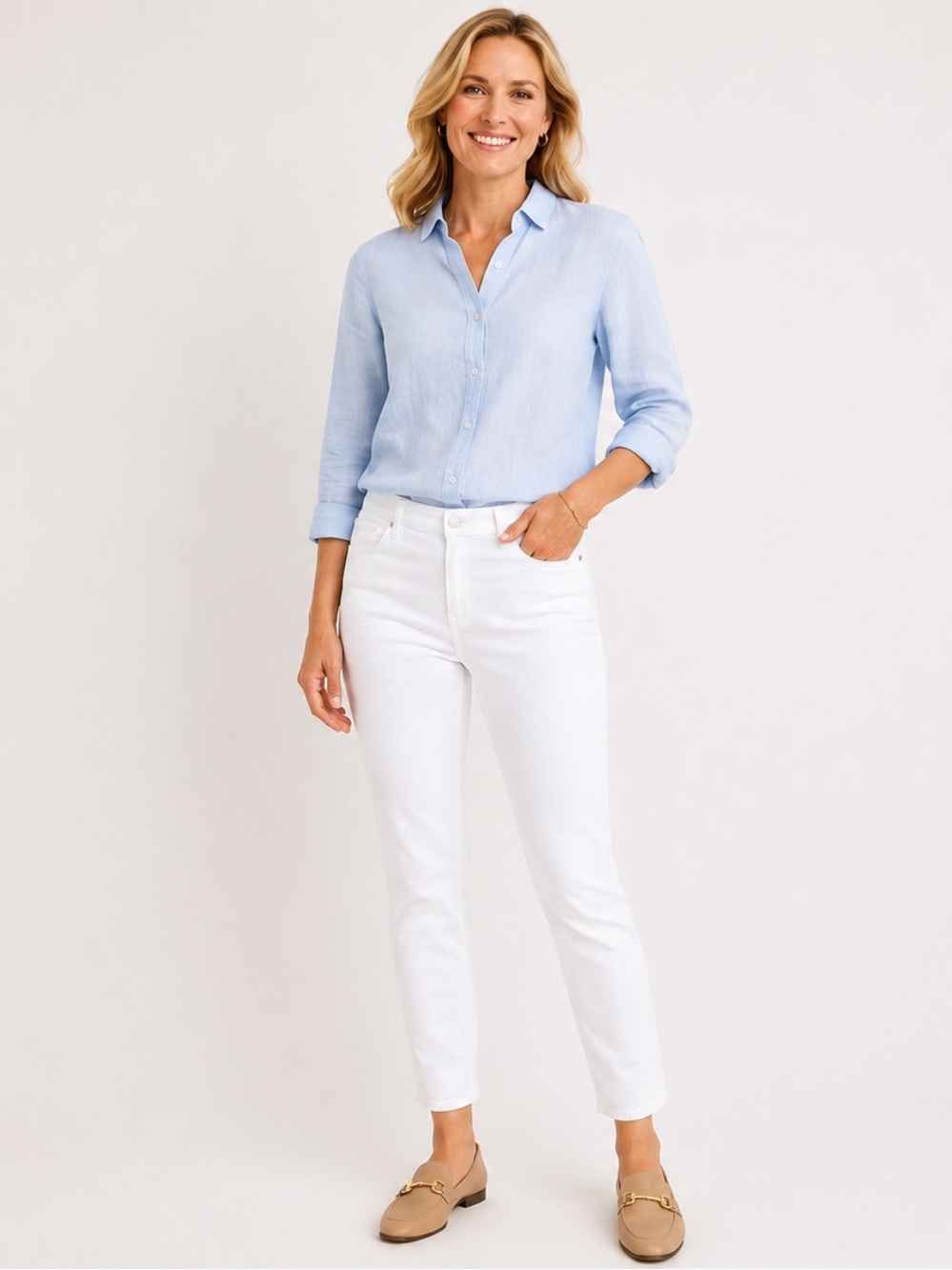 Talbots Slim Ankle White Jeans Size 10 NWT